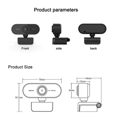 HD-U01 1080P USB Camera WebCam with Microphone -  by buy2fix | Online Shopping UK | buy2fix