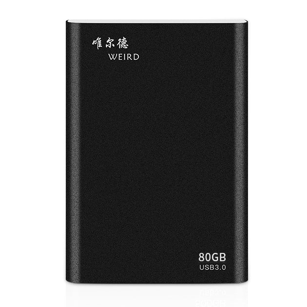 WEIRD 80GB 2.5 inch USB 3.0 High-speed Transmission Metal Shell Ultra-thin Light Mobile Hard Disk Drive(Black) - Computer & Networking by buy2fix | Online Shopping UK | buy2fix