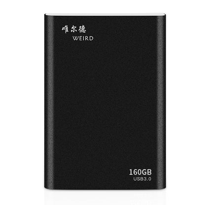 WEIRD 160GB 2.5 inch USB 3.0 High-speed Transmission Metal Shell Ultra-thin Light Mobile Hard Disk Drive(Black) - Computer & Networking by buy2fix | Online Shopping UK | buy2fix