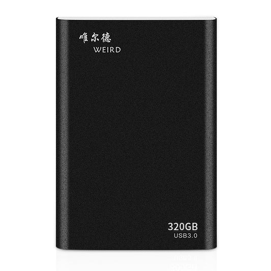 WEIRD 320GB 2.5 inch USB 3.0 High-speed Transmission Metal Shell Ultra-thin Light Mobile Hard Disk Drive(Black) - Computer & Networking by buy2fix | Online Shopping UK | buy2fix