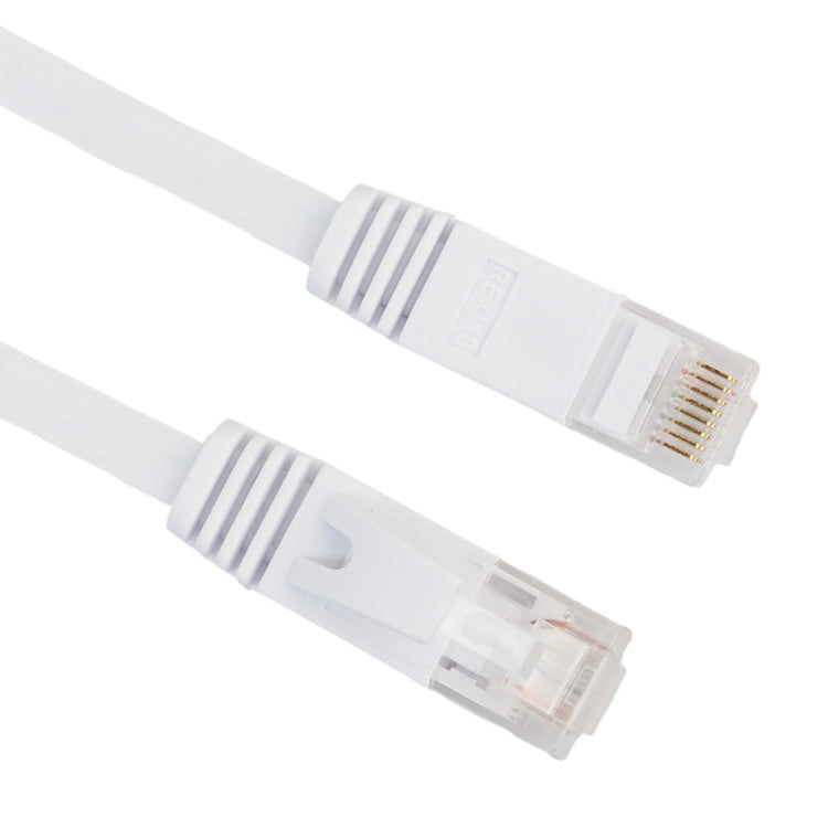 10m CAT6 Ultra-thin Flat Ethernet Network LAN Cable, Patch Lead RJ45 (White) - Lan Cable and Tools by buy2fix | Online Shopping UK | buy2fix