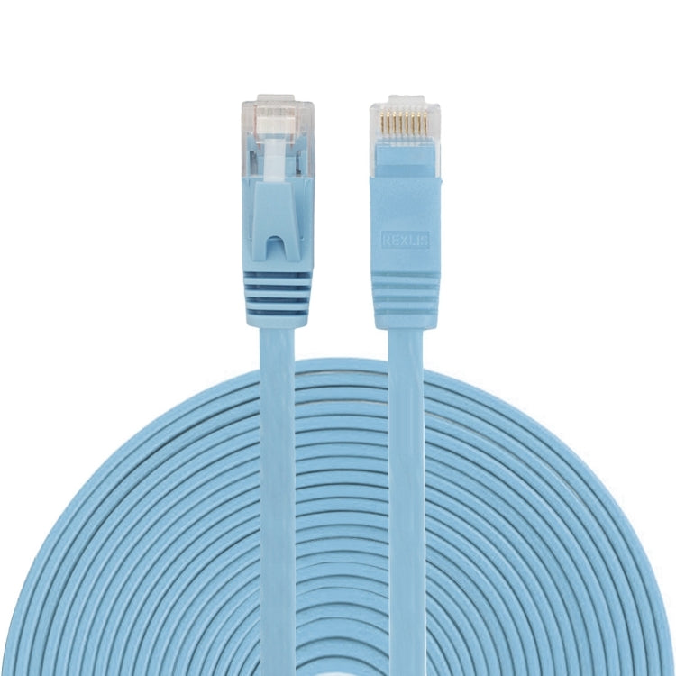 15m CAT6 Ultra-thin Flat Ethernet Network LAN Cable, Patch Lead RJ45 (Blue) -  by buy2fix | Online Shopping UK | buy2fix