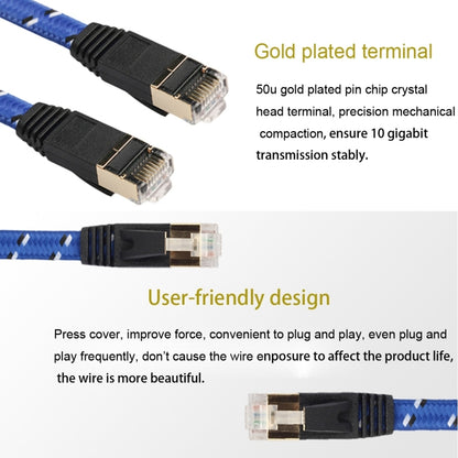 10m Gold Plated CAT-7 10 Gigabit Ethernet Ultra Flat Patch Cable for Modem Router LAN Network, Built with Shielded RJ45 Connector - Lan Cable and Tools by buy2fix | Online Shopping UK | buy2fix