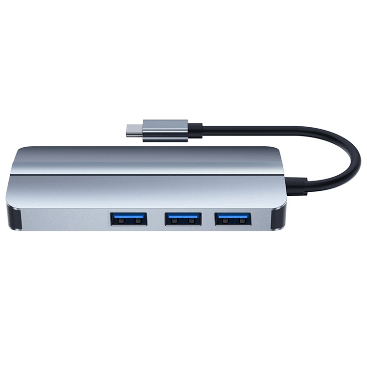 BYL-2209 6 in 1 USB-C / Type-C to USB Multifunctional Docking Station HUB Adapter - Computer & Networking by buy2fix | Online Shopping UK | buy2fix