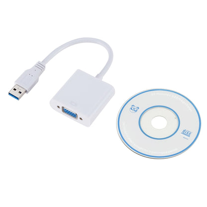 External Graphics Card Converter Cable USB3.0 to VGA, Resolution: 720P(White) - Converter by buy2fix | Online Shopping UK | buy2fix