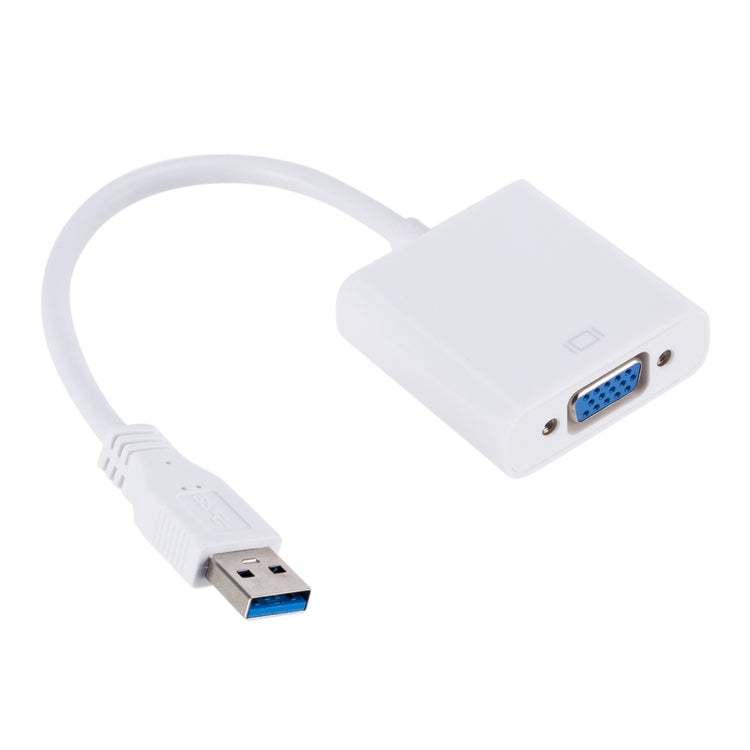 External Graphics Card Converter Cable USB3.0 to VGA, Resolution: 1080P(White) - Converter by buy2fix | Online Shopping UK | buy2fix