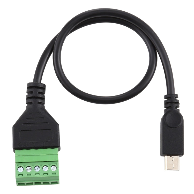 Micro USB Male to 5 Pin Pluggable Terminals Solder-free USB Connector Solderless Connection Adapter Cable, Length: 30cm -  by buy2fix | Online Shopping UK | buy2fix