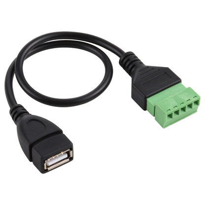 USB Female Plug to 5 Pin Pluggable Terminals Solder-free USB Connector Solderless Connection Adapter Cable, Length: 30cm - USB Cable by buy2fix | Online Shopping UK | buy2fix