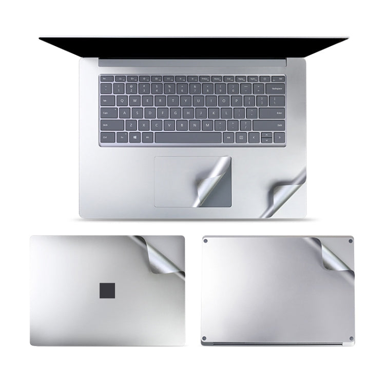 4 in 1 Notebook Shell Protective Film Sticker Set for Microsoft Surface Laptop 3 15 inch (Silver) - Computer & Networking by buy2fix | Online Shopping UK | buy2fix