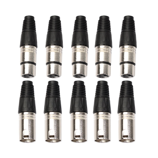 5 Pairs 3 Pin XLR Plug Male + Female Jack Mic Jack Plug Socket Connector - Consumer Electronics by buy2fix | Online Shopping UK | buy2fix