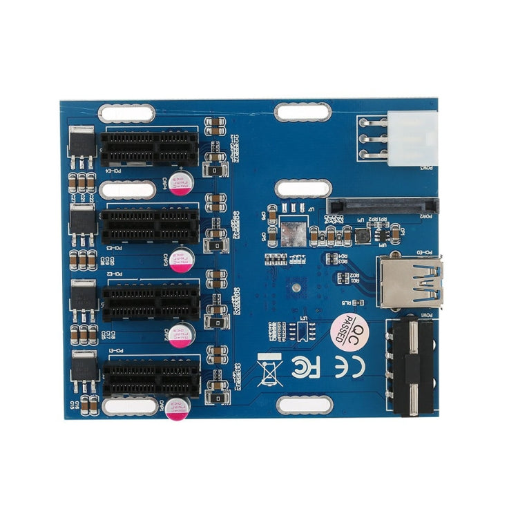 PCI-E to PCI-E Converter Card 1 to 4 1 X Express Card with 4 Ports PCI-E Slots -  by buy2fix | Online Shopping UK | buy2fix