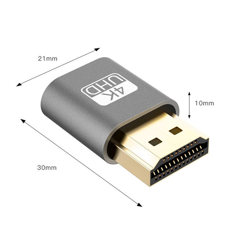 VGA Virtual Display Adapter HDMI 1.4 DDC EDID Dummy Plug Headless Display Emulator (Silver) - Computer & Networking by buy2fix | Online Shopping UK | buy2fix