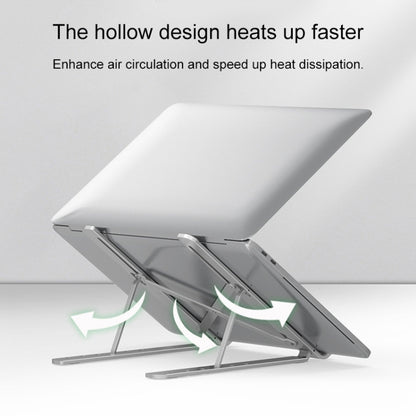 Portable Adjustable Laptop Stand Desktop Lifting Height Increase Rack Folding Heat Dissipation Holder, Style: Ordinary(Silver) - Computer & Networking by buy2fix | Online Shopping UK | buy2fix