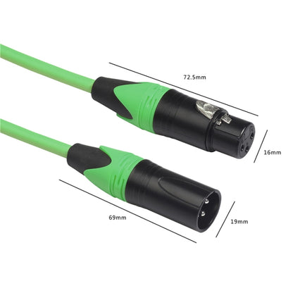 XRL Male to Female Microphone Mixer Audio Cable, Length: 1m (Green) - Consumer Electronics by buy2fix | Online Shopping UK | buy2fix