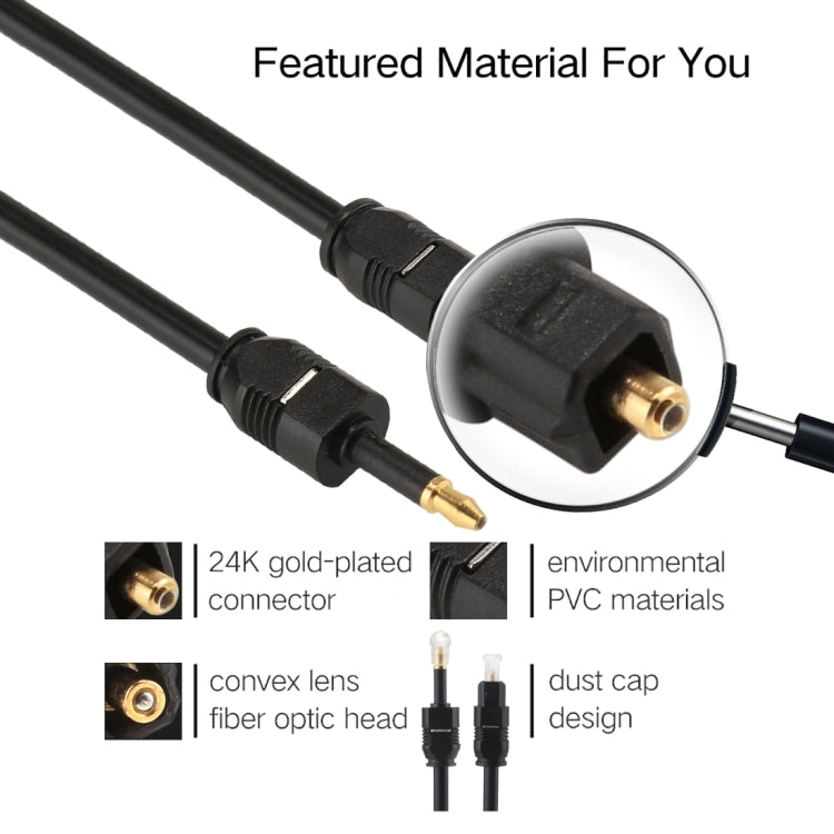 2m OD4.0mm Toslink Male to 3.5mm Mini Toslink Male Digital Optical Audio Cable - Audio Optical Cables by buy2fix | Online Shopping UK | buy2fix