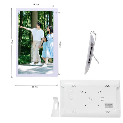 15.6 inch FHD LED Display Digital Photo Frame with Holder & Remote Control, MSTAR V53 Program, Support USB / SD Card Input(White) - Consumer Electronics by buy2fix | Online Shopping UK | buy2fix