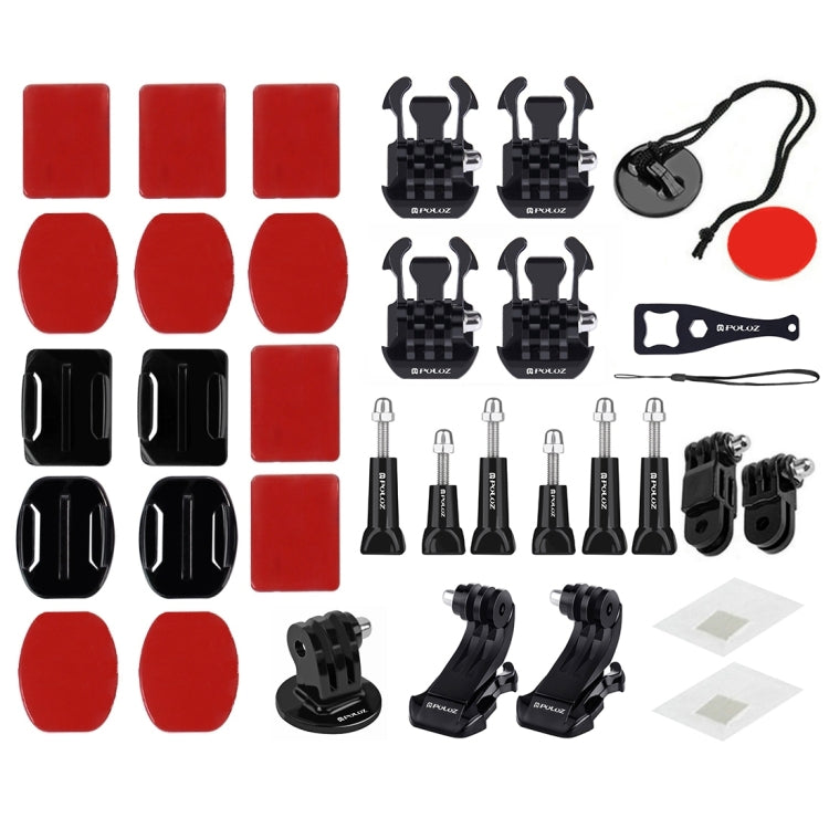 PULUZ 45 in 1 Accessories Ultimate Combo Kits with Camouflage EVA Case (Chest Strap + Suction Cup Mount + 3-Way Pivot Arms + J-Hook Buckle + Wrist Strap + Helmet Strap + Surface Mounts + Tripod Adapte ...  for GoPro, Insta360, DJI and Other Action Cameras -  by PULUZ | Online Shopping UK | buy2fix