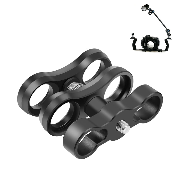 PULUZ Dual Aluminum Alloy Clamp for Underwater Arm System - Camera Accessories by PULUZ | Online Shopping UK | buy2fix