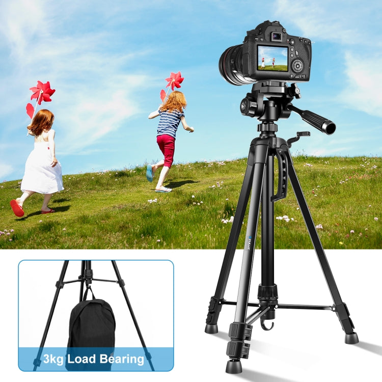 PULUZ Aluminum Selfie Live Tripod Mount with Three-dimensional Head & Phone Clamp(Black) - Tripods by PULUZ | Online Shopping UK | buy2fix