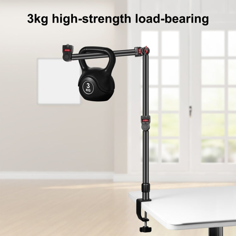 PULUZ Overhead Camera Mount C-Clamp Desk Stand Live Holder(Black) - Consumer Electronics by PULUZ | Online Shopping UK | buy2fix