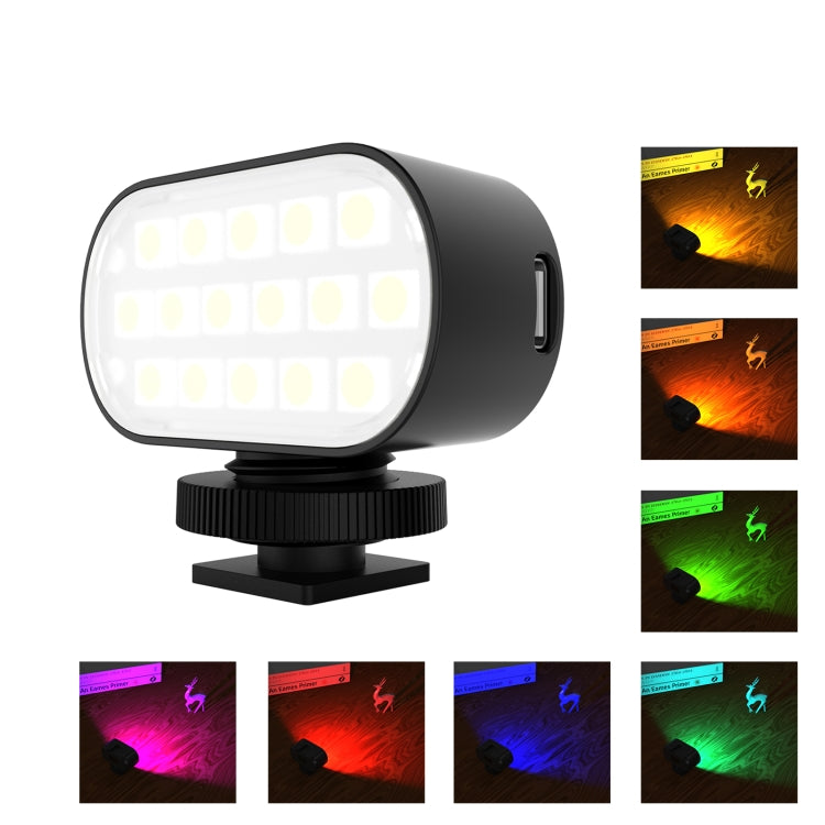 PULUZ Live Broadcast Video RGB LED Light Photography Beauty Selfie Fill Light(Black) - Consumer Electronics by PULUZ | Online Shopping UK | buy2fix