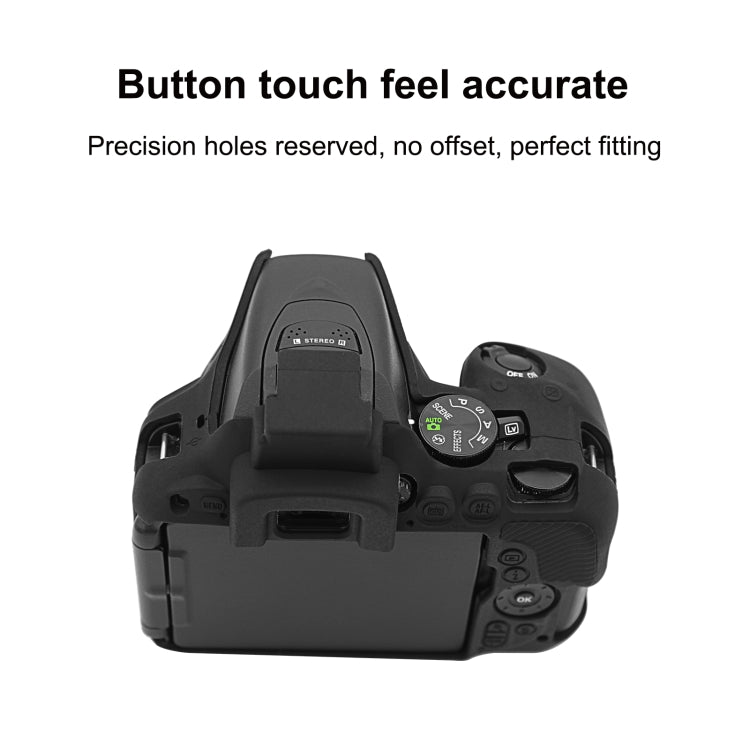 PULUZ Soft Silicone Protective Case for Nikon D5500 / D5600(Black) - Protective Case by PULUZ | Online Shopping UK | buy2fix