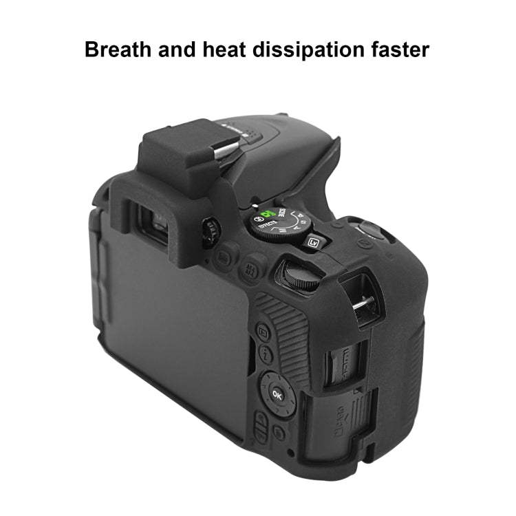 PULUZ Soft Silicone Protective Case for Nikon D5500 / D5600(Black) - Protective Case by PULUZ | Online Shopping UK | buy2fix