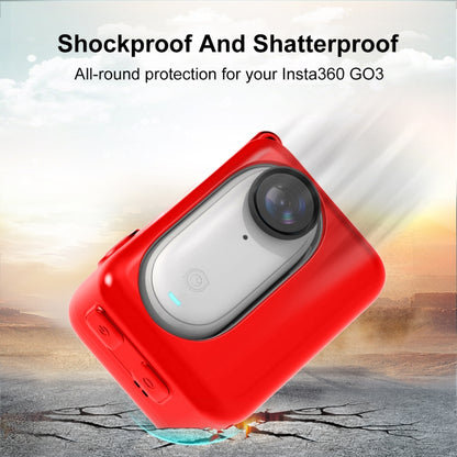For Insta360 GO 3 PULUZ Camera Charging Case Silicone Case (Red) - Case & Bags by PULUZ | Online Shopping UK | buy2fix
