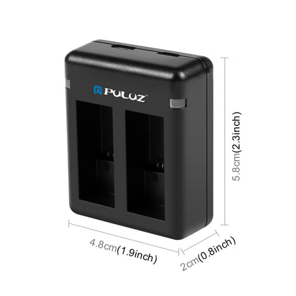 PULUZ USB Dual Batteries Charger for GoPro HERO12 Black /11 Black /10 Black /9 Black (Black) - Charger by PULUZ | Online Shopping UK | buy2fix