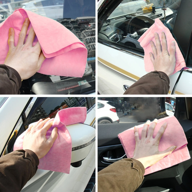 KANEED Synthetic Chamois Drying Towel Super Absorbent PVA Shammy Cloth for Fast Drying of Car, Size: 43 x 32 x 0.2cm(Pink) - Car washing supplies by KANEED | Online Shopping UK | buy2fix