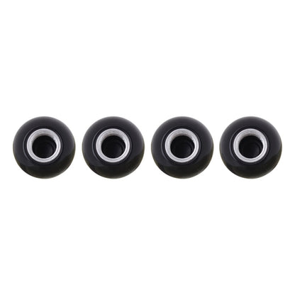 Universal 8mm American Billiards No.8 Ball Style Plastic Car Tire Valve Caps, Pack of 4(Black) - In Car by buy2fix | Online Shopping UK | buy2fix