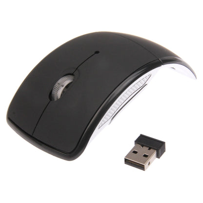 Wireless 2.4GHz 800-1200-1600dpi Snap-in Transceiver Folding Wireless Optical Mouse / Mice(Black) - Wireless Mice by buy2fix | Online Shopping UK | buy2fix