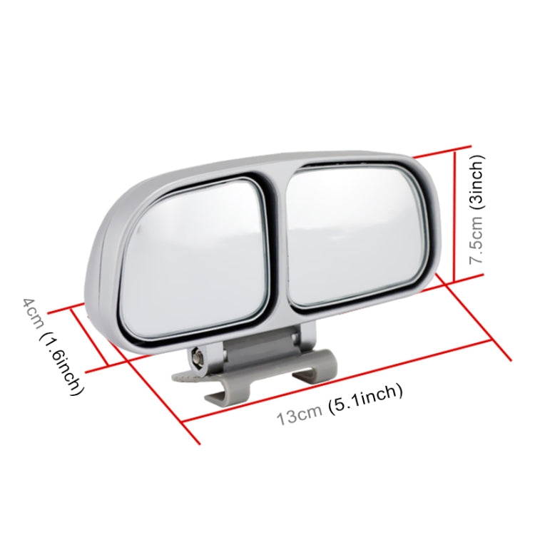 Left Side Rear View Blind Spot Mirror Universal adjustable Wide Angle Auxiliary Mirror(Black) - Convex Mirror & Accessories by buy2fix | Online Shopping UK | buy2fix