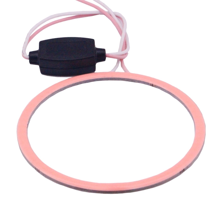 80mm 5W 180LM Angel Eyes Circles Car Headlight Pink Light COB LED Lights for Vehicles, DC 12-24V - In Car by buy2fix | Online Shopping UK | buy2fix