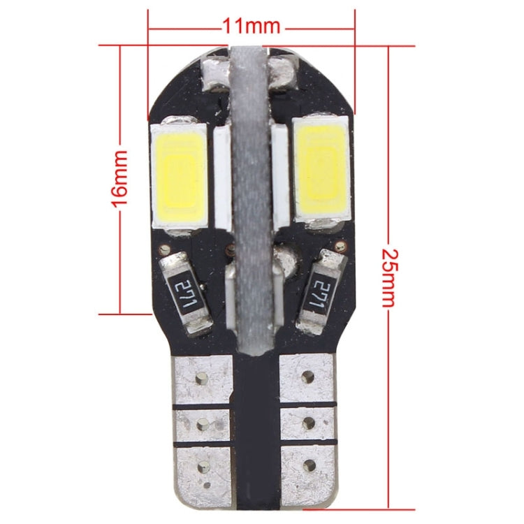 10 PCS T10 4W 280LM White Light 8 LED SMD 5630 Canbus Decode Car Clearance Lights Lamp, DC 12V - In Car by buy2fix | Online Shopping UK | buy2fix