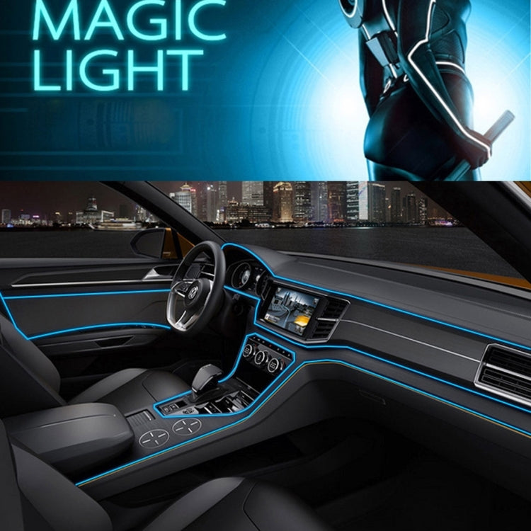 Waterproof Flat Flexible Car Strip Light with Driver for Car Decoration, Length: 5m (Ice Blue Light) - Atmosphere lights by buy2fix | Online Shopping UK | buy2fix