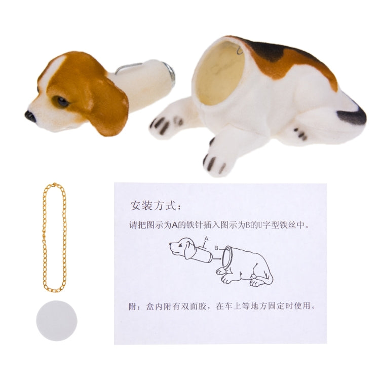 Universal Car Truck Lucky Beagle Dog Doll Shake Head Ornament Vehicle Decor Toy Piggy Bank, with Double Sided Tape - Ornaments by buy2fix | Online Shopping UK | buy2fix