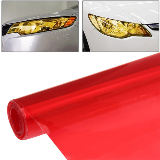 Protective Decoration Car Light Membrane /Lamp Sticker, Size: 100cm(L) x 40cm(W(Red) - Auto Film by buy2fix | Online Shopping UK | buy2fix