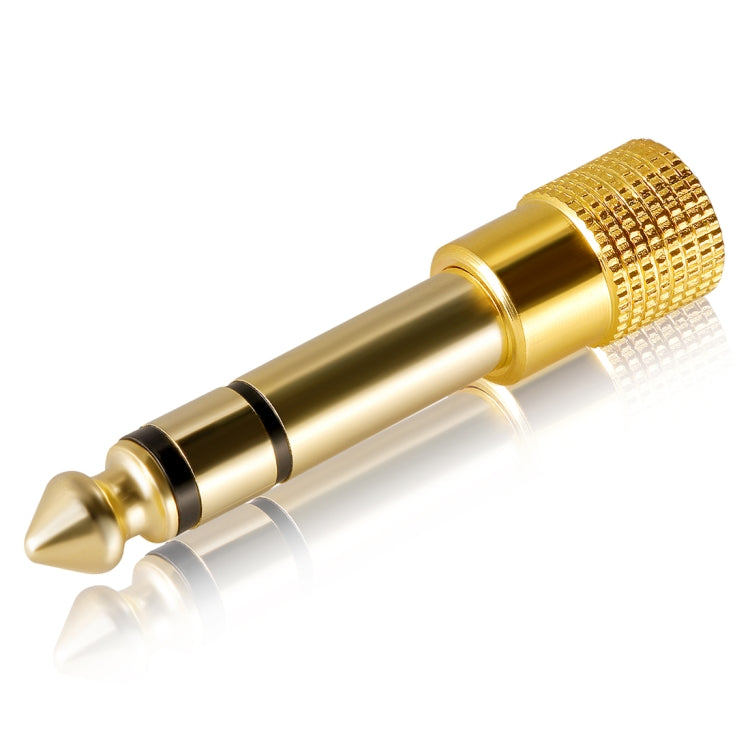 Gold Plated 6.35mm Male to 3.5mm Stereo Jack Adaptor Socket Adapter - Audio Adapter by buy2fix | Online Shopping UK | buy2fix