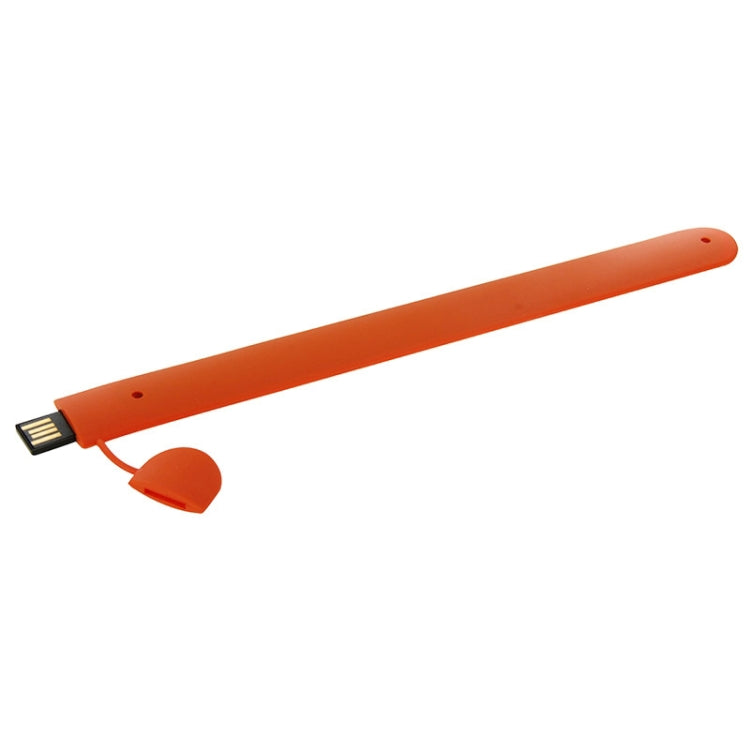 Silicone Bracelet USB Flash Disk with 32GB Memory(Orange) - USB Flash Drives by buy2fix | Online Shopping UK | buy2fix