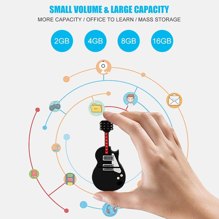 2GB Guitar Shape USB Flash Disk - USB Flash Drives by buy2fix | Online Shopping UK | buy2fix