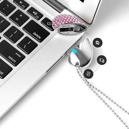 Heart Shaped Diamond Jewelry USB Flash Disk, Special for Valentines Day Gifts (4GB) - USB Flash Drives by buy2fix | Online Shopping UK | buy2fix