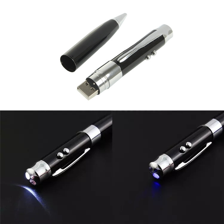 3 in 1 Laser Pen Style USB Flash Disk, Black (2GB) - Computer & Networking by buy2fix | Online Shopping UK | buy2fix