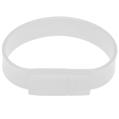 2GB Silicon Bracelets USB 2.0 Flash Disk(White) - USB Flash Drives by buy2fix | Online Shopping UK | buy2fix