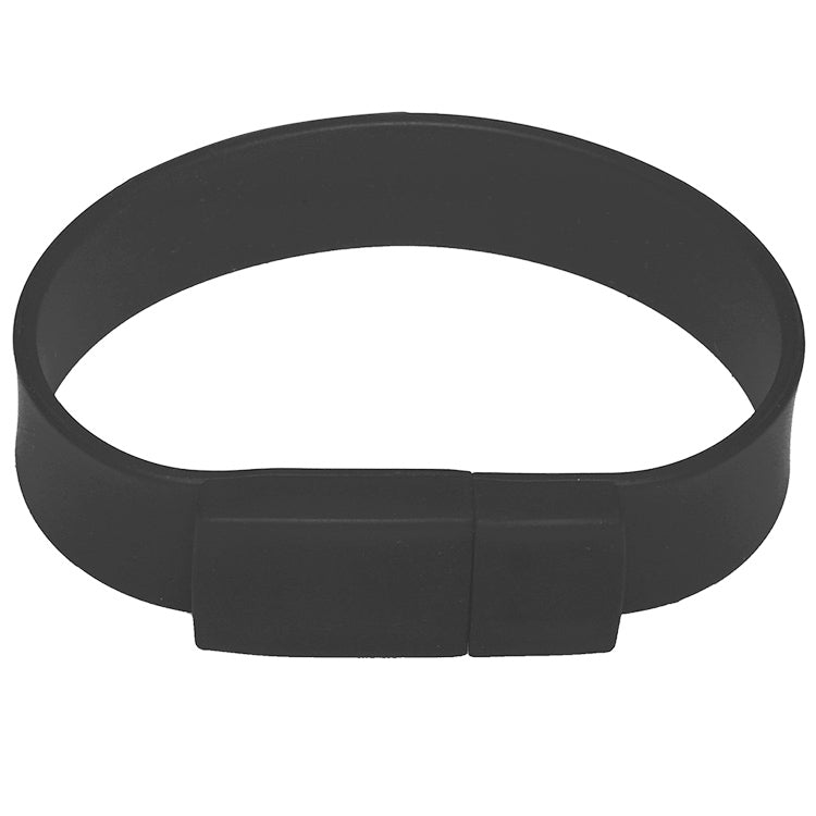 2GB Silicon Bracelets USB 2.0 Flash Disk(Black) - USB Flash Drives by buy2fix | Online Shopping UK | buy2fix