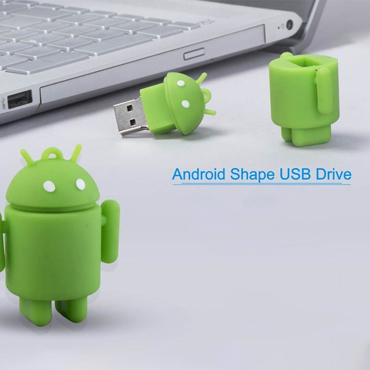 4GB Android Robot Style USB Flash Disk (Green) - USB Flash Drives by buy2fix | Online Shopping UK | buy2fix