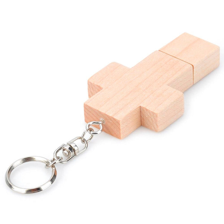 2 GB Wood Cross Style USB Flash Disk - USB Flash Drives by buy2fix | Online Shopping UK | buy2fix