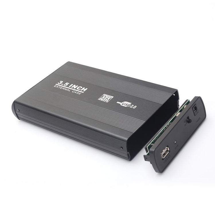 3.5 inch HDD SATA External Case, Support USB 2.0(Black) - HDD Enclosure by buy2fix | Online Shopping UK | buy2fix