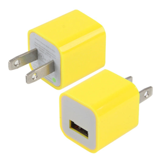 US Plug USB Charger(Yellow) - Apple Accessories by buy2fix | Online Shopping UK | buy2fix