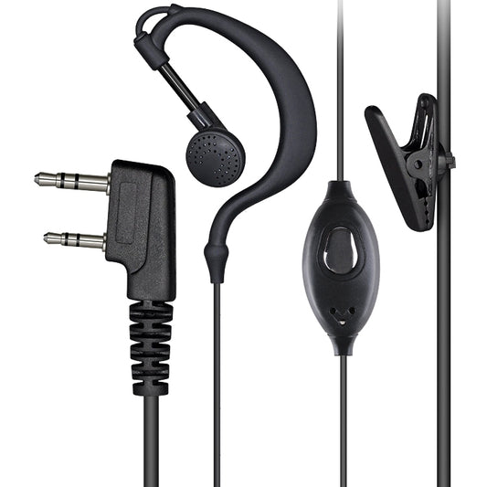 Handheld Transceiver Earphone for Walkie Talkies, 3.5mm + 2.5mm Plug(Black) - Consumer Electronics by buy2fix | Online Shopping UK | buy2fix